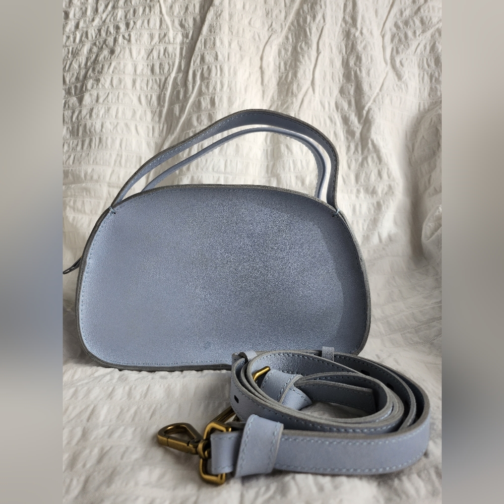 Madewell Sydney Zip-Top Crossbody Bag in Pool Blue